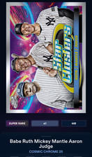 Topps Bunt Digital 2025 Ruth/Mantle/Judge Cosmic Chrome Star Clusters