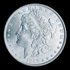 1887 Morgan Silver Dollar Choice BU+ (82C50)