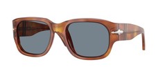 PERSOL PO3380S 96 56 Terra Di Siena Light Blue 55 mm Unisex Sunglasses