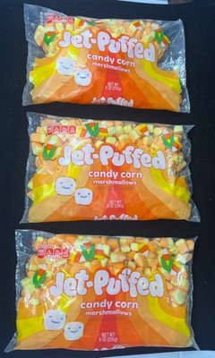 Rare! Jet-Puffed Delicious Candy Corn Marshmallows Pack of 3 8oz Bags BB 05/2026