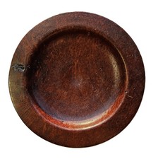 Signed Hand-Turned Burl Wood Art Bowl-Studio Woodturner-Stunning Figural Grain