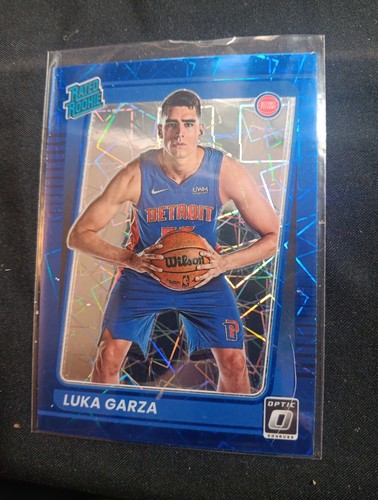 2021-22 Luka Garza Rookie Cards Lot Of 4 Blue Velocity, Orange Cracked Ice - Picture 8 of 9