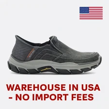 NEW Men's Skechers Holmgren Slip-In Charcoal Shoes - FREE SHIP