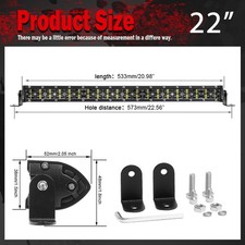 8 14 22 32 42 52 Slim Led Light Bar Spot Flood Combo Work Offroad Suv Atv