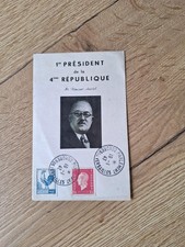 Carte postale 1er Jour France Président de la République Paris 2 timbres