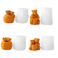 Honeycomb Bear Animal Silicone Mold Grade Silicone For Handmade Soap