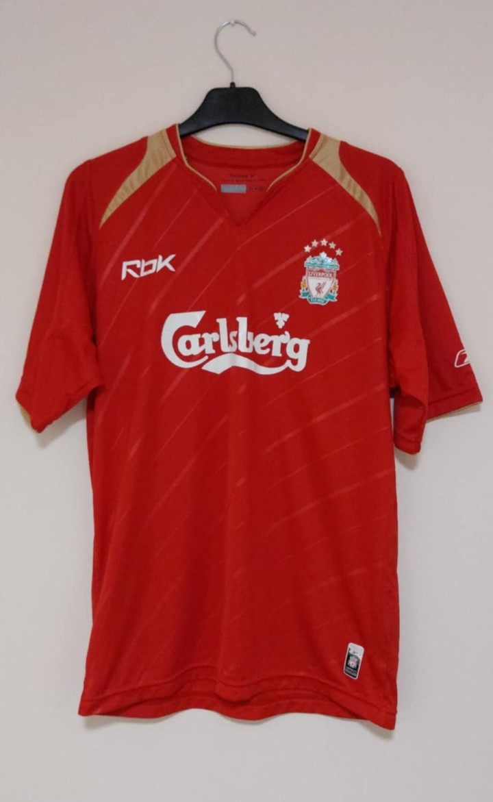 Liverpool 05/06 Champions League Home Shirt Gerrard Authentic Men’s Medium Top