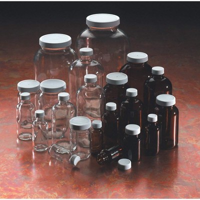 WHEATON W216945 Bottle,65 mm H,Amber,37 mm Dia,PK24 8Y487