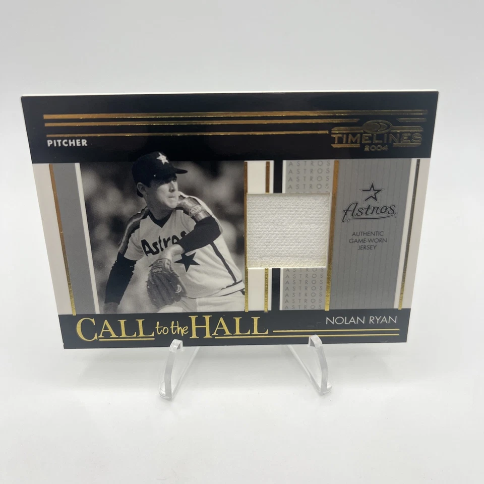 2004 Donruss Timelines NOLAN RYAN Call To The Hall GU Patch & Silver 093/100 - Image 3 of 4