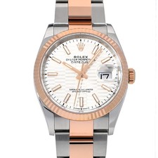 ROLEX Datejust 36 126231 Silver Fluted Motif WATCH 694390