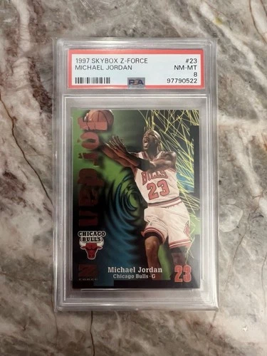 1997 Skybox Z-Force Michael Jordan card# 23 graded PSA 8 NM-MT