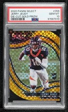 2020 Select Field Level Gold Prizm Die-Cut 7/10 Jerry Jeudy PSA 10 GEM MT 0pv6
