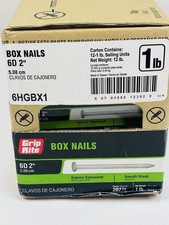 Grip Rite Fasteners Box Nails 6D 2" 6HGBX1 12 1lb Selling Units  12Lbs of Nails