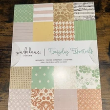 Park Lane Everyday Essentials 8.5 x 11 Scrapbook Paper Pad NEW 180 Sheets