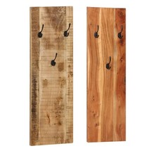 2 Stk. Vintage Wandgarderobe Massivholz Garderobenpaneel Garderobe Wandpaneel