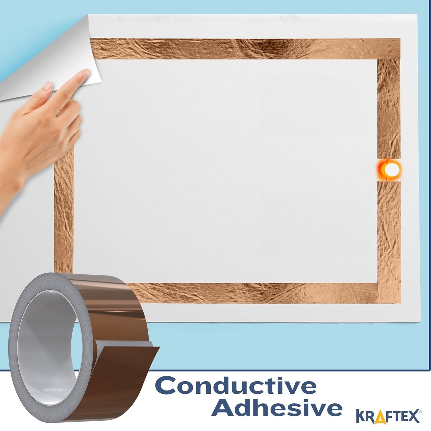 Copper Tape [1 Inch x 39ft] - Conductive Adhesive Copper Foil Tape for Staine...