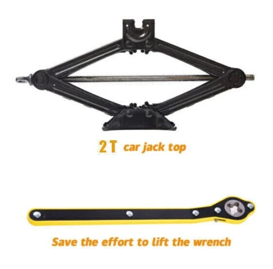 2 Ton,3 Ton Scissor Jack Handle Crank Wheel Lug Wrench Tool Kit Car Garage Tire - Image 4 of 4