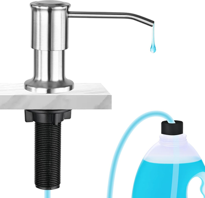 #ad #ad Kitchen Sink Soap Dispenser Brushed Nickel with 47quot; Extension Tube Kit $17.33