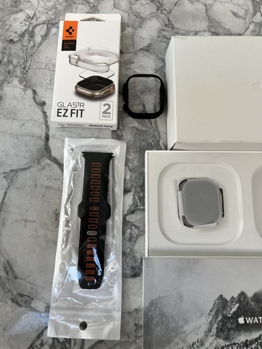 Apple Watch Ultra 2 49mm Titanium Case with Alpine Loop - Olive, Large (GPS +...
