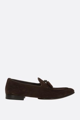 DOUCAL'S Brown Suede Tassels Loafers New & Authentic