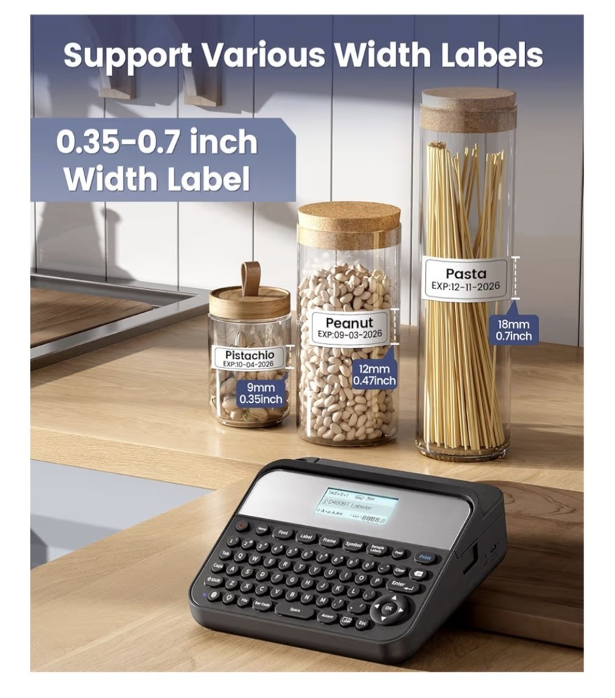 Label Maker 3/4 Inch, Label Maker Machine with-Tape 18mm, D480BT Bluetooth Re... Label Maker 3/4 Inch, Label Maker Machine with-Tape 18mm, D480BT Bluetooth Re...