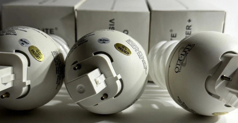 SET OF 3. OTT-LITE 13W Lamp SL13B-120 Replacement Spiral CFL Bulb OttLite 5000K  - Image 3 of 3