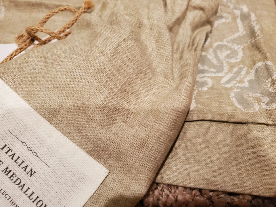 Restauración Hardware Italiano Barroco Medallón KING Almohada Falsa Duna Plata Salvia Foto 3 de 3