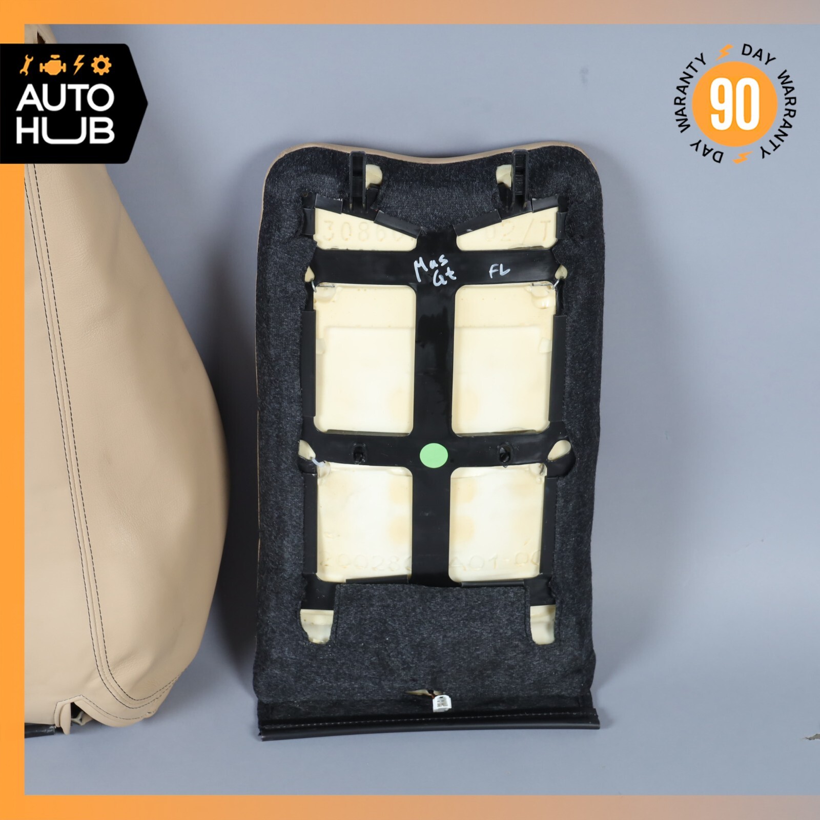 08-12 Maserati GranTurismo M145 Front Left Side Top Upper Seat Cushion Beige OEM