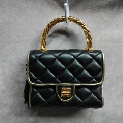 Givenchy Mini Handbag Matelasse Quilted Bag Black USED