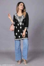 Women Chikankari top kurti For Women Designer Kurti For Women Chikankari