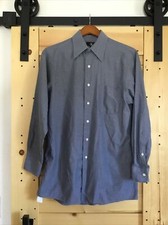 Men s Calvin Klein Button Up Shirt Blue Size Medium 15 32/33 Cotton