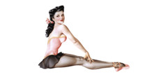 6" military nose art betty dancer pin up bumper sticker decal usa made