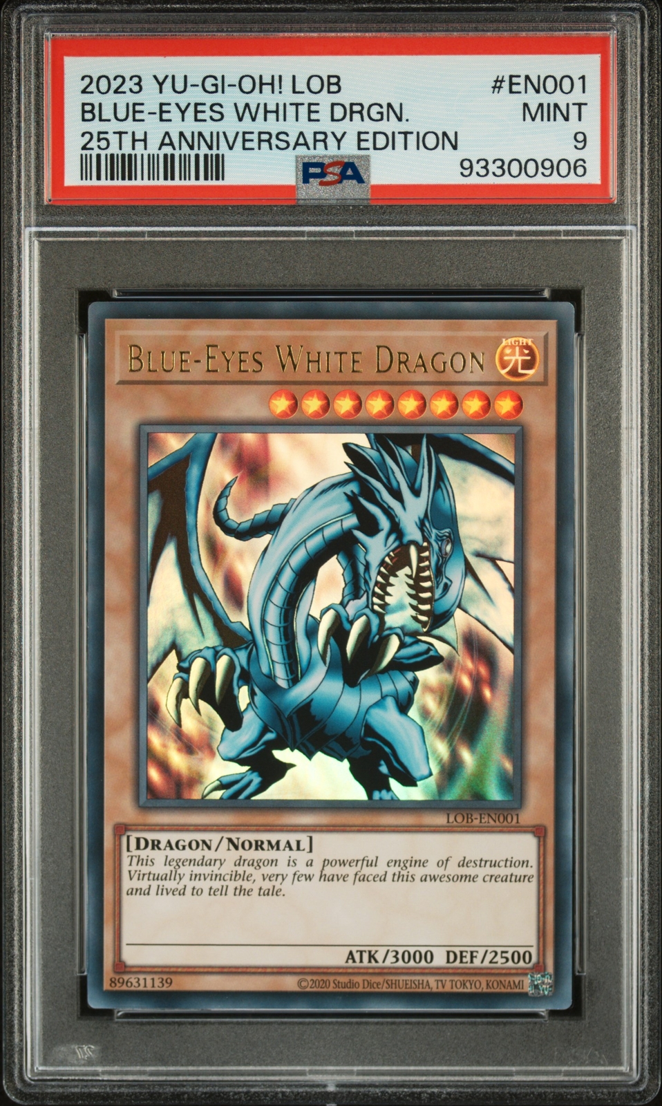 2023 #EN001 BLUE-EYES WHITE DRAGON PSA 9