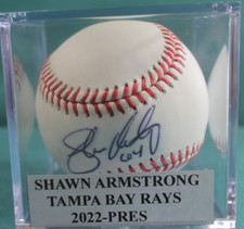 SHAWN ARMSTRONG  (2022-2024) TAMPA BAY RAYS SIGNED BASEBALL(Signed in Person)