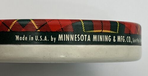 (4) Vintage Scotch Brand Cellophane Tape Tins Plaid Lid Minnesota Mining Mfg Co - Bild 3 von 6