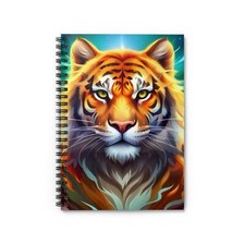 Tiger 118 pages Spiral Notebook - Ruled Line