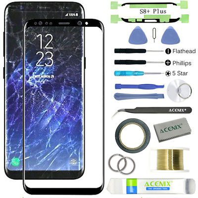 ACENIX  Samsung Galaxy S8 Plus Front Glass Screen Lens Replacement Repair Kit 