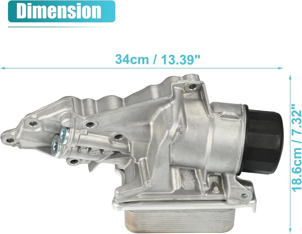 Carcasa de filtro de aceite con enfriador de aceite 2721800510 para Mercedes-Benz CL550 R350 S550 Foto 2 de 4