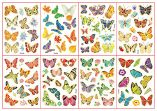 8 X Kids Butterfly Temporary Waterproof Tattoos Stickers Removable US TH