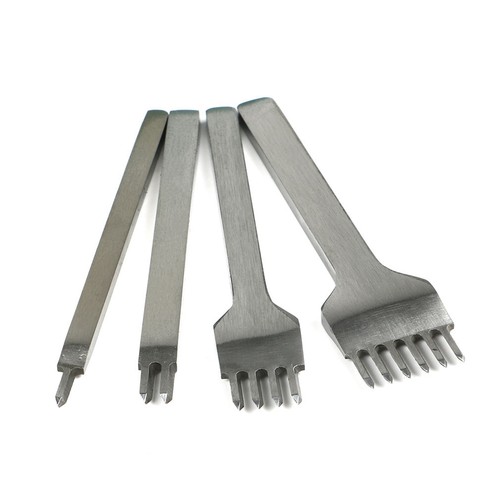 44Pc Retro Leather Craft Tools Kit Stitching Sewing Beveler Punch Work Hand Tool - Picture 10 of 12
