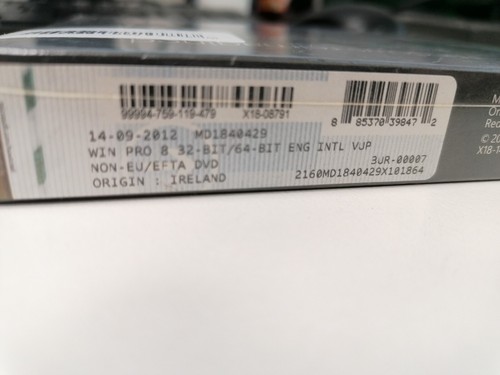 Microsoft Windows 8 Pro - NON EU - EFTA DVD (PC) Boxed 32 & 64 Bit Sealed RARE - Picture 9 of 9