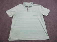 Tommy Bahama Polo Shirt Mens Large Green Marlin Logo Lightweight Island Zone