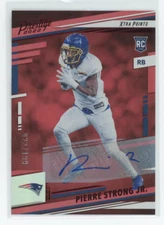 2022 PANINI PRESTIGE /199 PIERRE STRONG ROOKIE AUTOGRAPH PATRIOTS RC RED XTRA