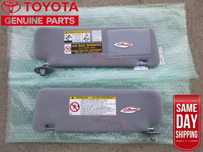 #ad 95 00 TOYOTA TACOMA FRONT LEFT RIGHT SIDE SUN VISOR SET OEM NEW MOONMIST $302.38