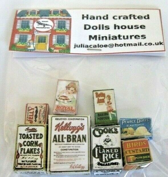 VICTORIAN STYLE GROCERY BOXES DOLLSHOUSE MINIATURES
