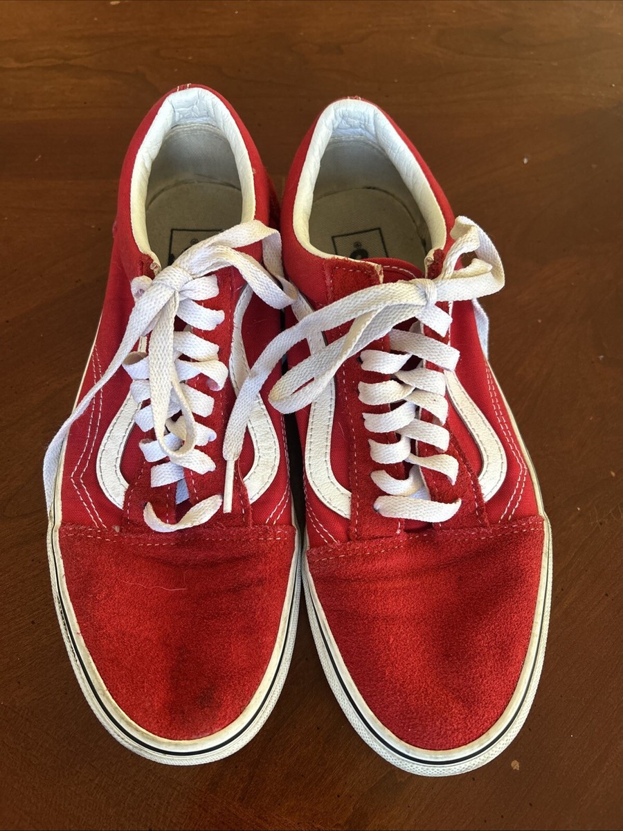 Vans Old Skool Low Canvas Sneakers (500714) Red/White Unisex  display picture 2