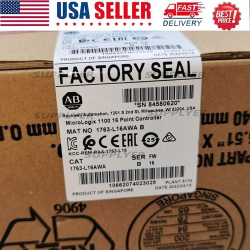 Allen Bradley 1763-L16AWA Series B MicroLogix 1100 Controller Sealed 1763L16AWA