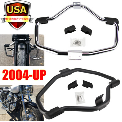 2-Color Mustache Engine Guard Crash Bar For Harley Sportster Custom 883 1200 XL