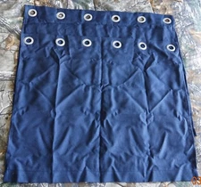 LORRAINE HOME FASHIONS Jackson Textured Solid navy Kitchen Tier Curtain Set of 2