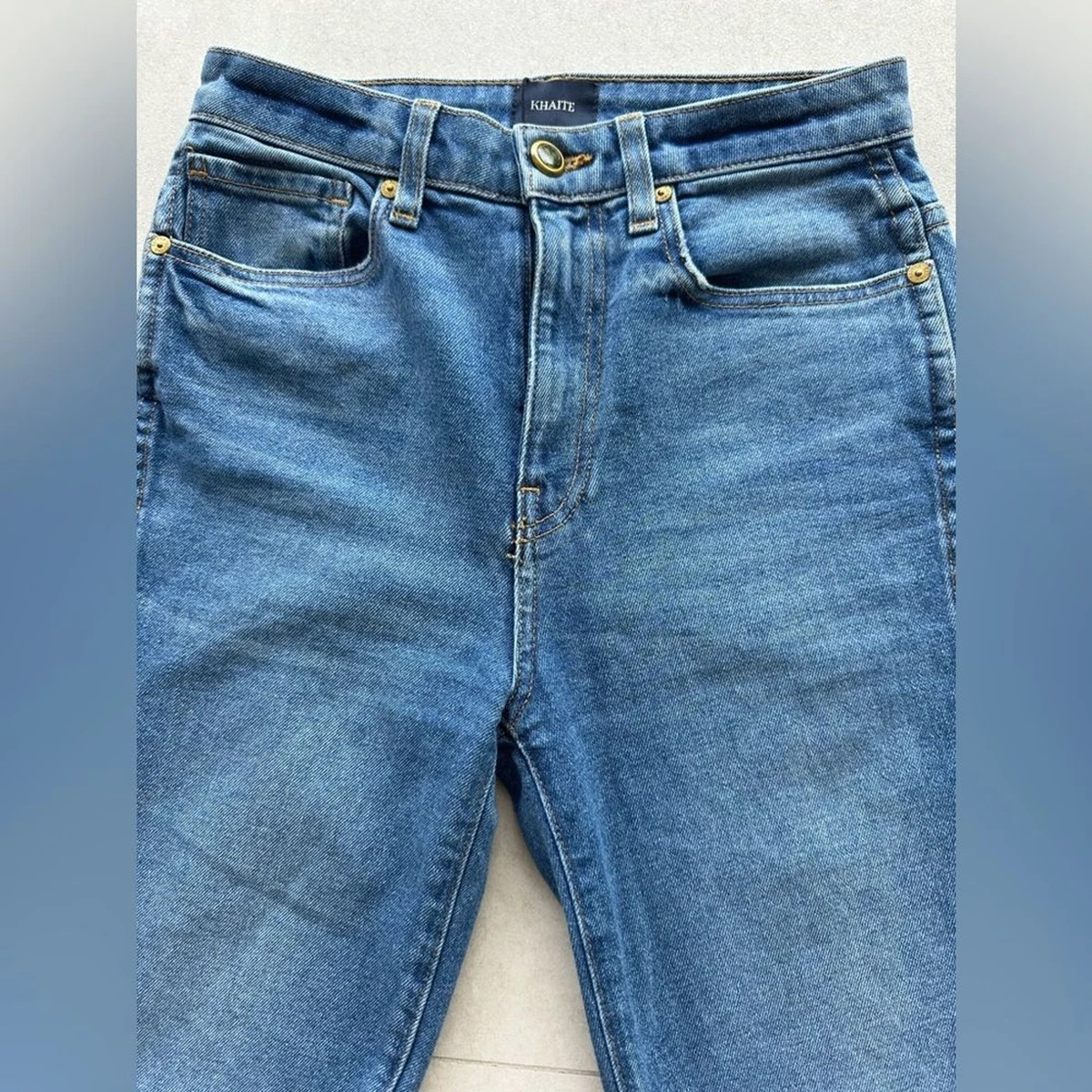 Khaite benny crop flare jeans store